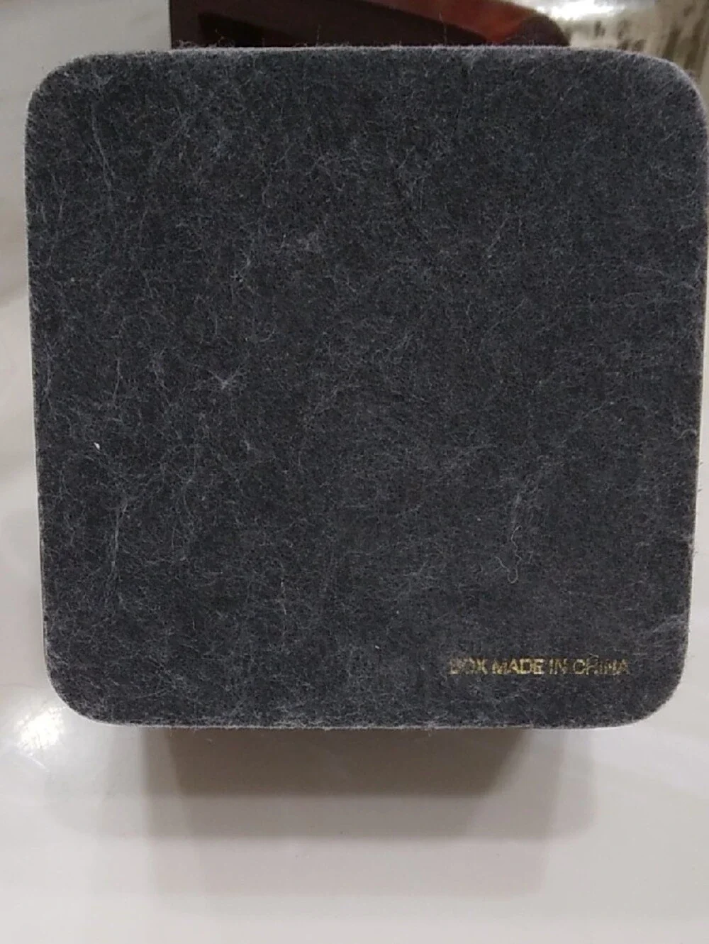 Eddie Bauer Dark Wood Square Jewelry Cufflinks Box